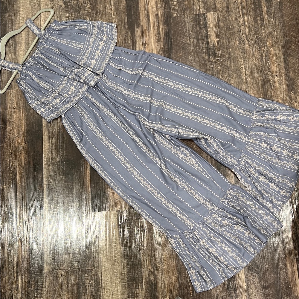 New Wide Leg Ruffle Jumpsuit